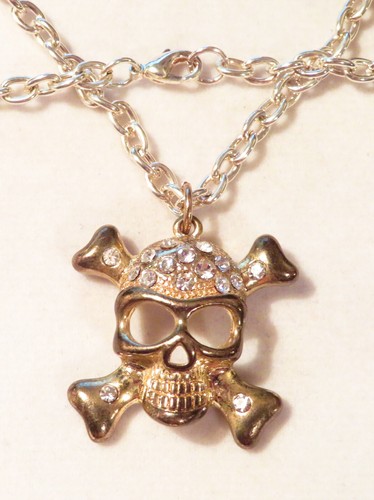 Skull crossbones rhinestone - skull,