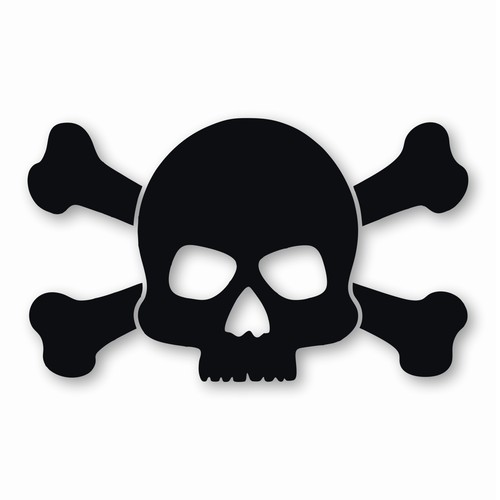Skull and crossbones vinyl - skull,